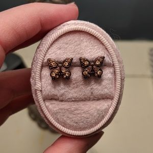 Bronze Butterfly Earrings
